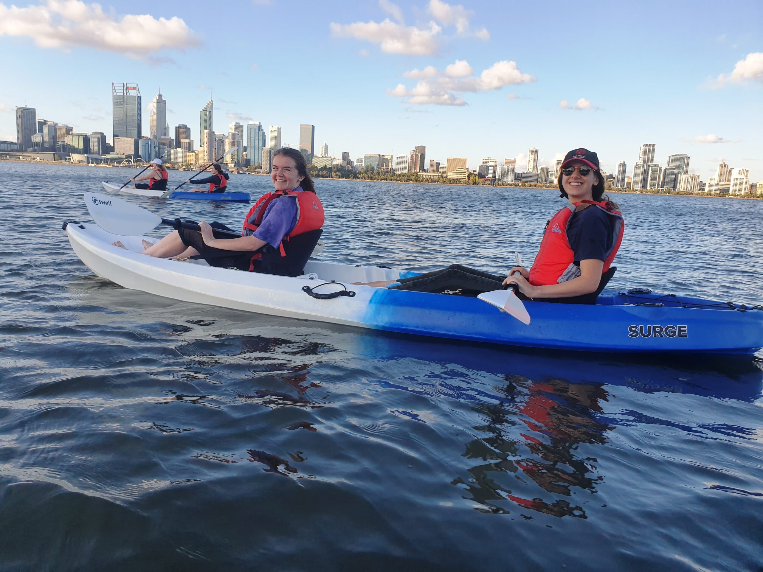 Evening City Lights Kayak Tour with a complimentary wine