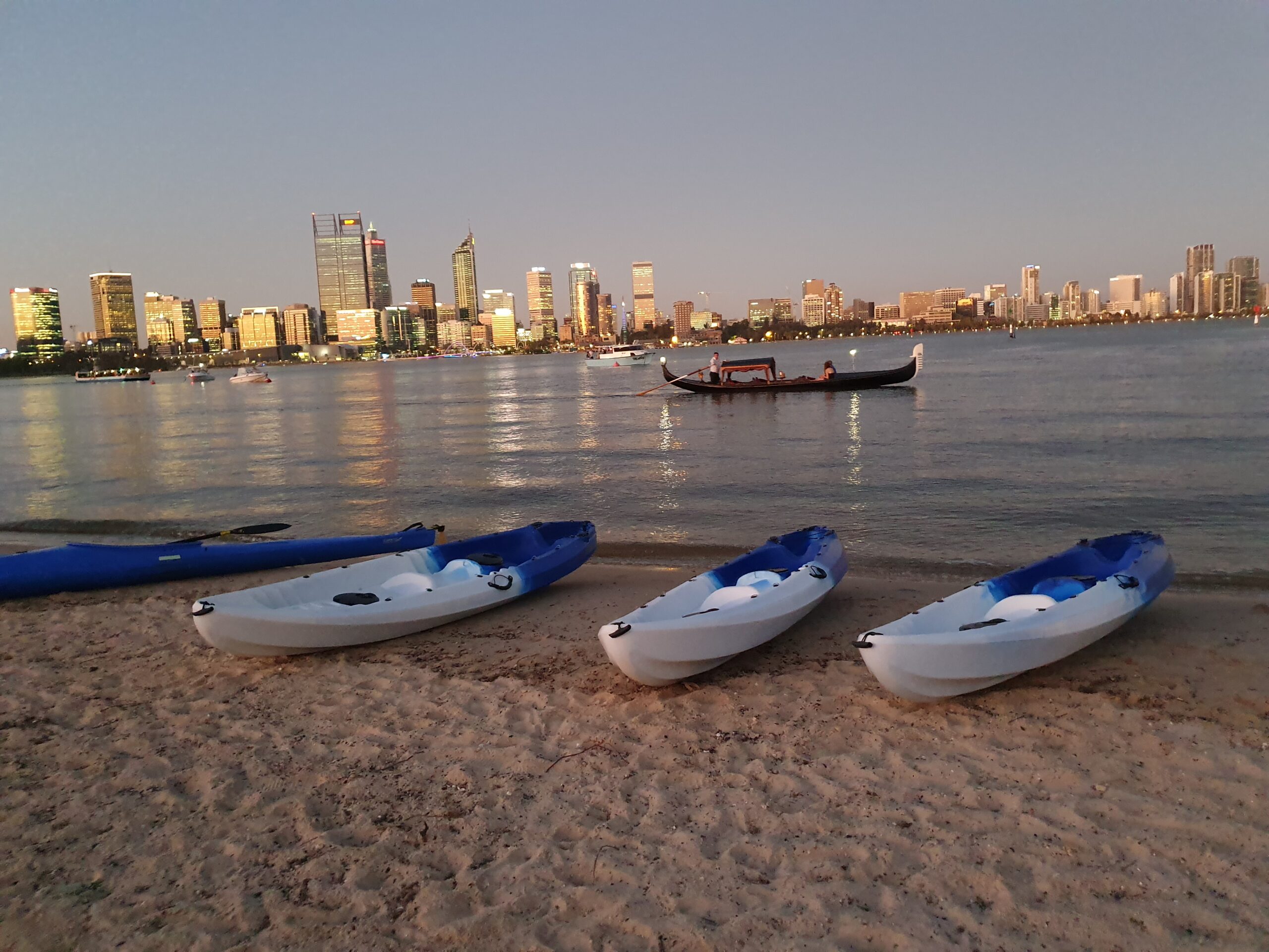 Evening City Lights Kayak Tour with a complimentary wine