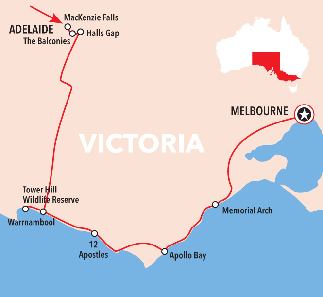 Autopia Tours: Adelaide to Melbourne 3 Day Tour - Basic Dormitory Share