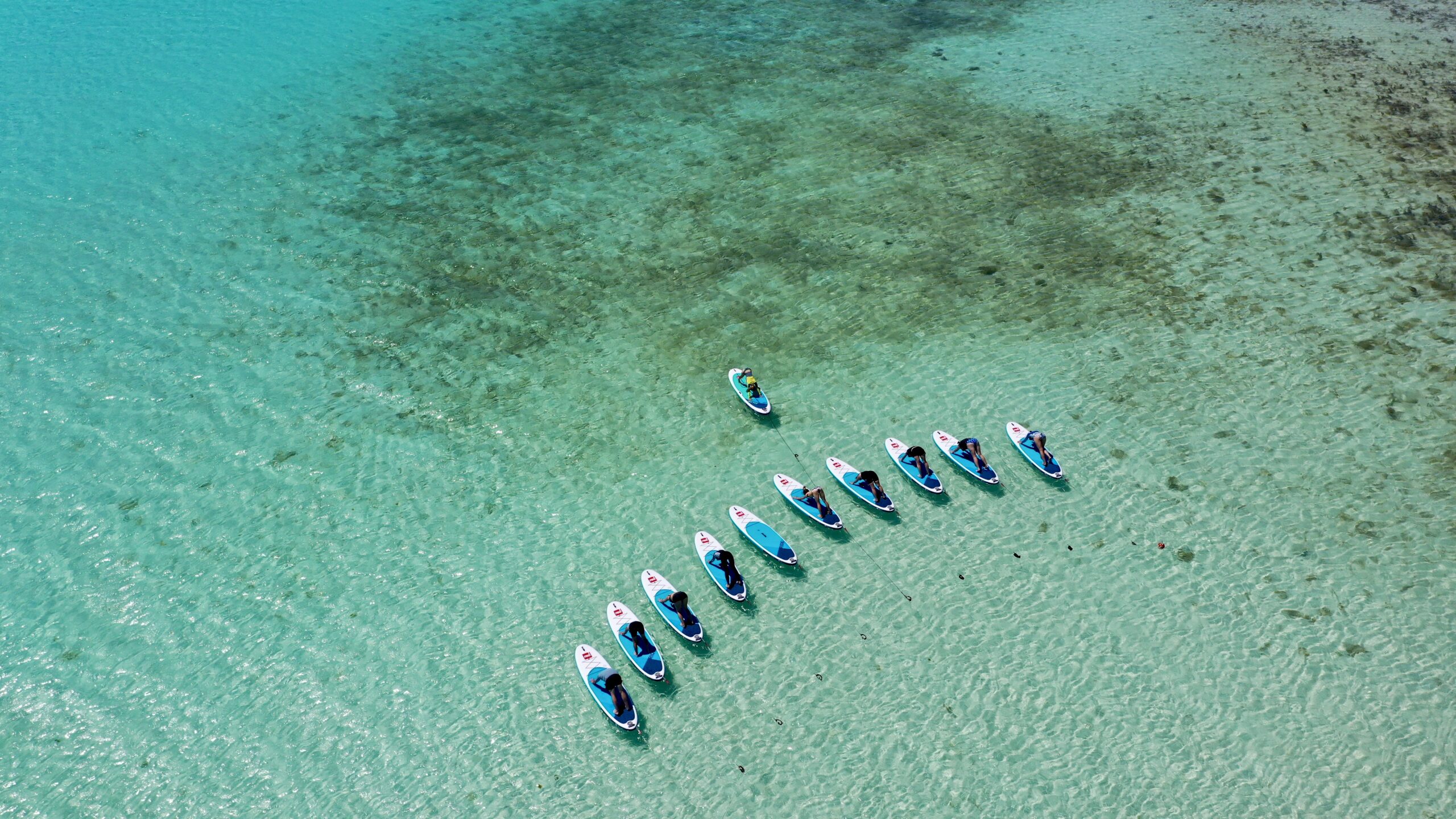SUP Yoga at the Abrolhos Islands with Geraldton Paddle & Yoga