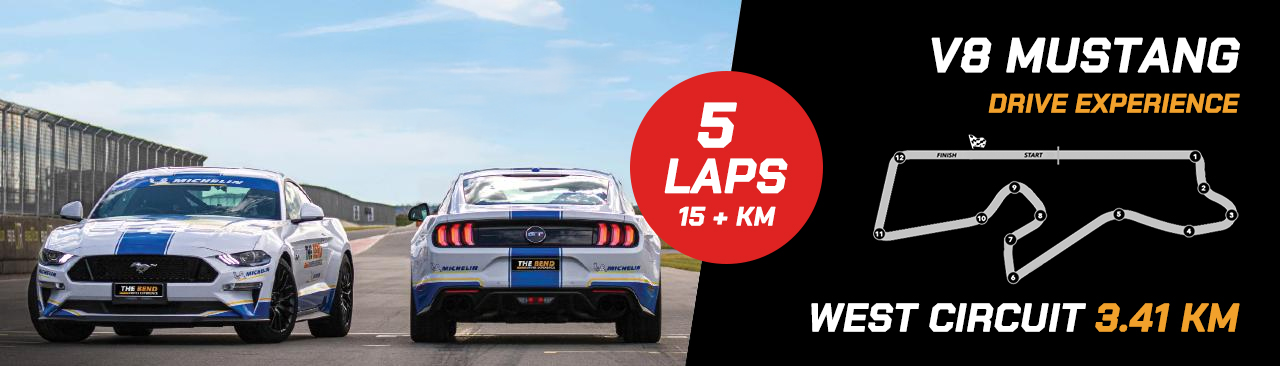 Drive Experience V8 Mustang – 5 Laps (15+ km)