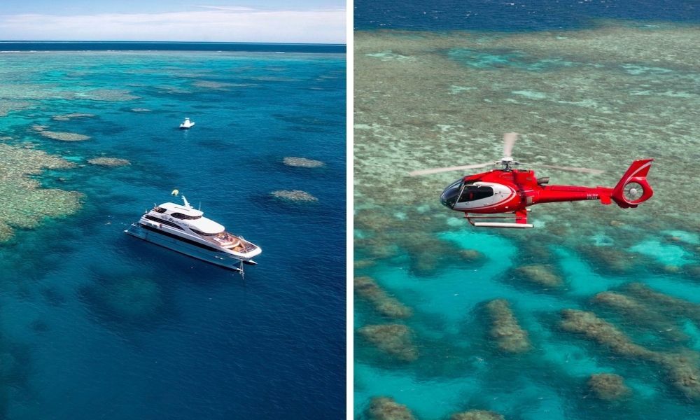 Great Barrier Reef Cruise + 10 Minute Scenic Helicopter Flight Combo