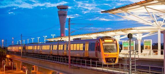 Brisbane Airport to Gold Coast Hotels Train and Chauffeured Vehicle Package