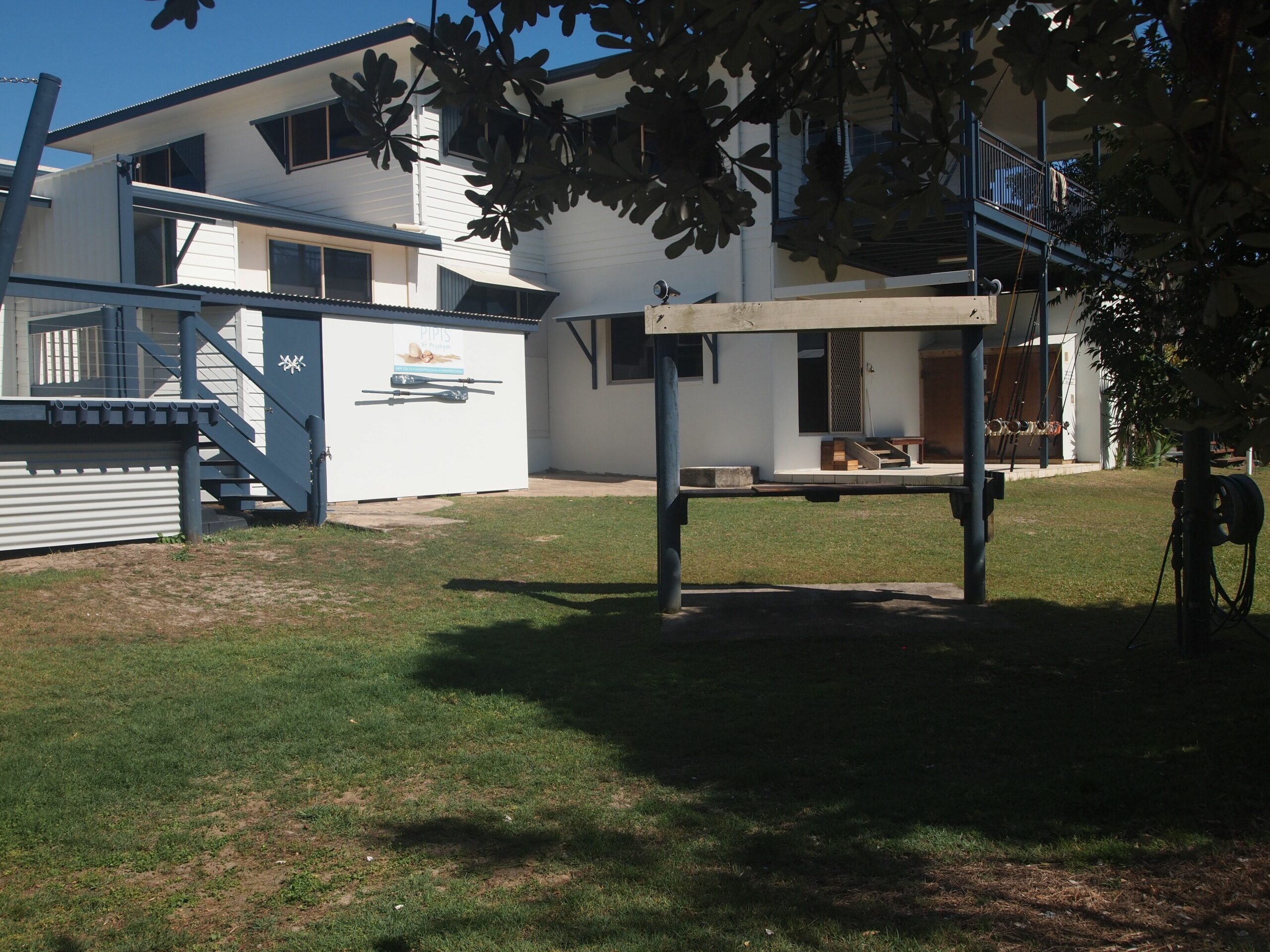 Pipis at Poyungan, "The Shores" one of the few beachfront homes on Fraser island