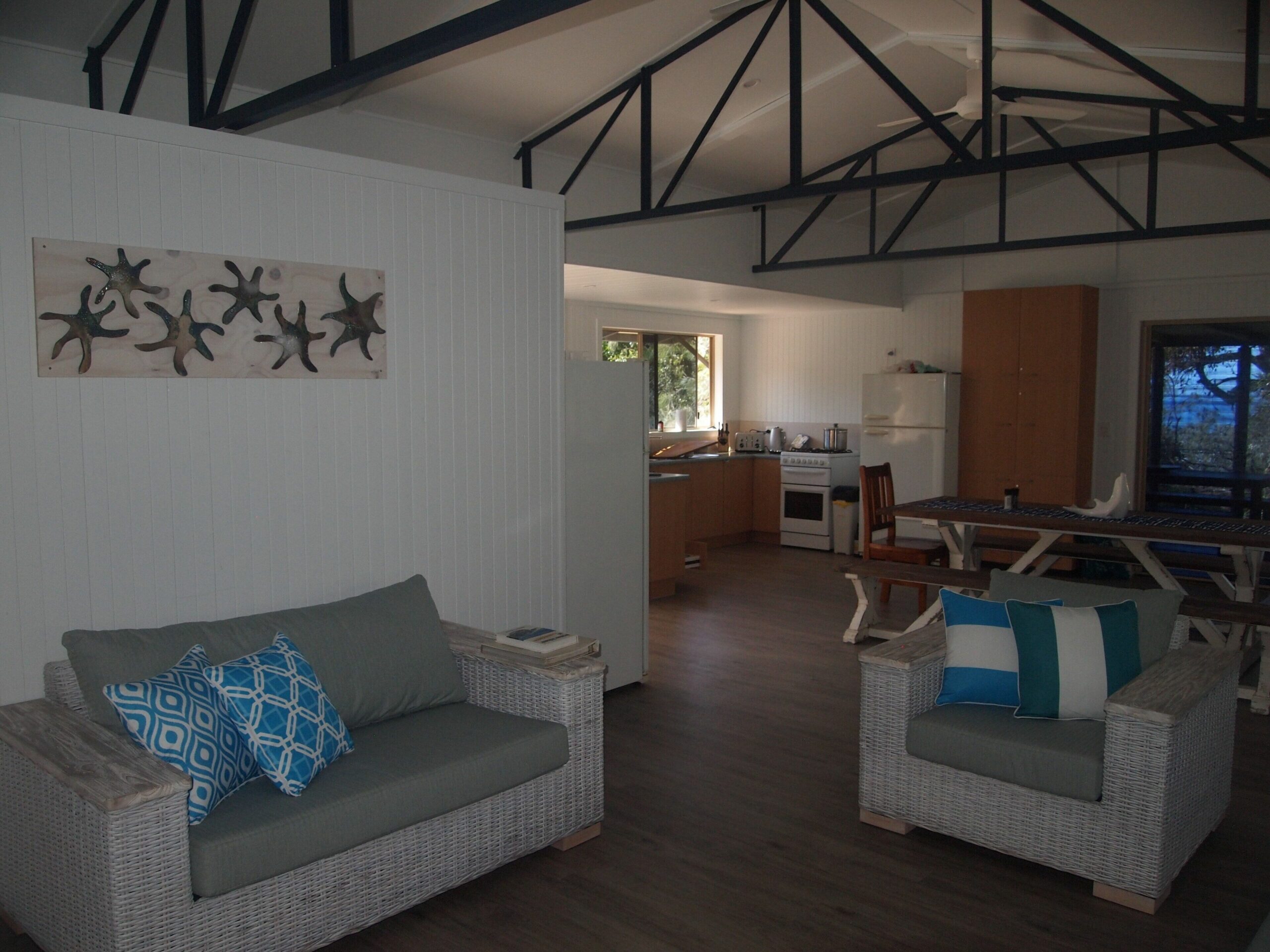 Pipis at Poyungan, "The Shores" one of the few beachfront homes on Fraser island