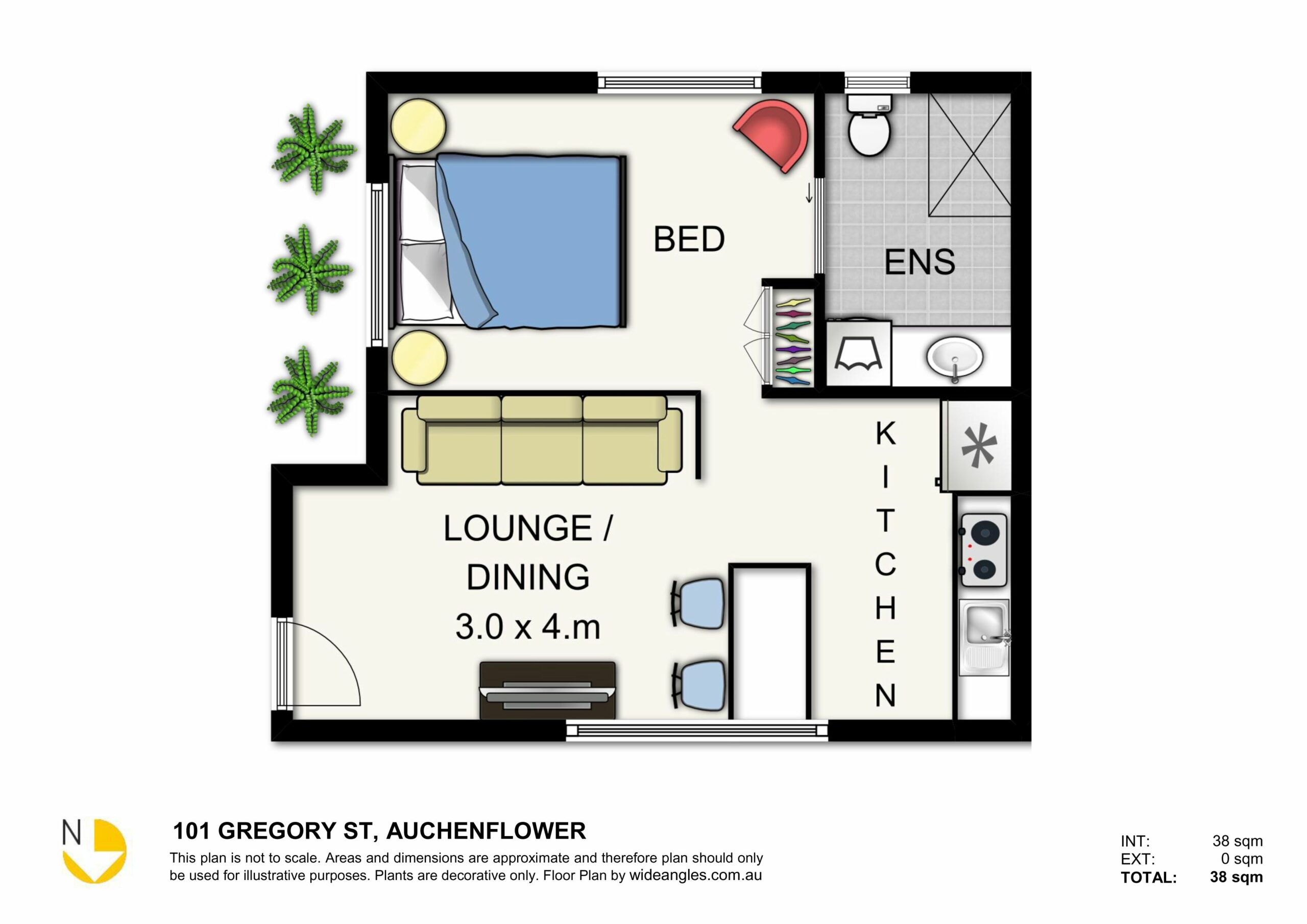 Milton Mews Studio2. Auchenflower. A Rylance Home