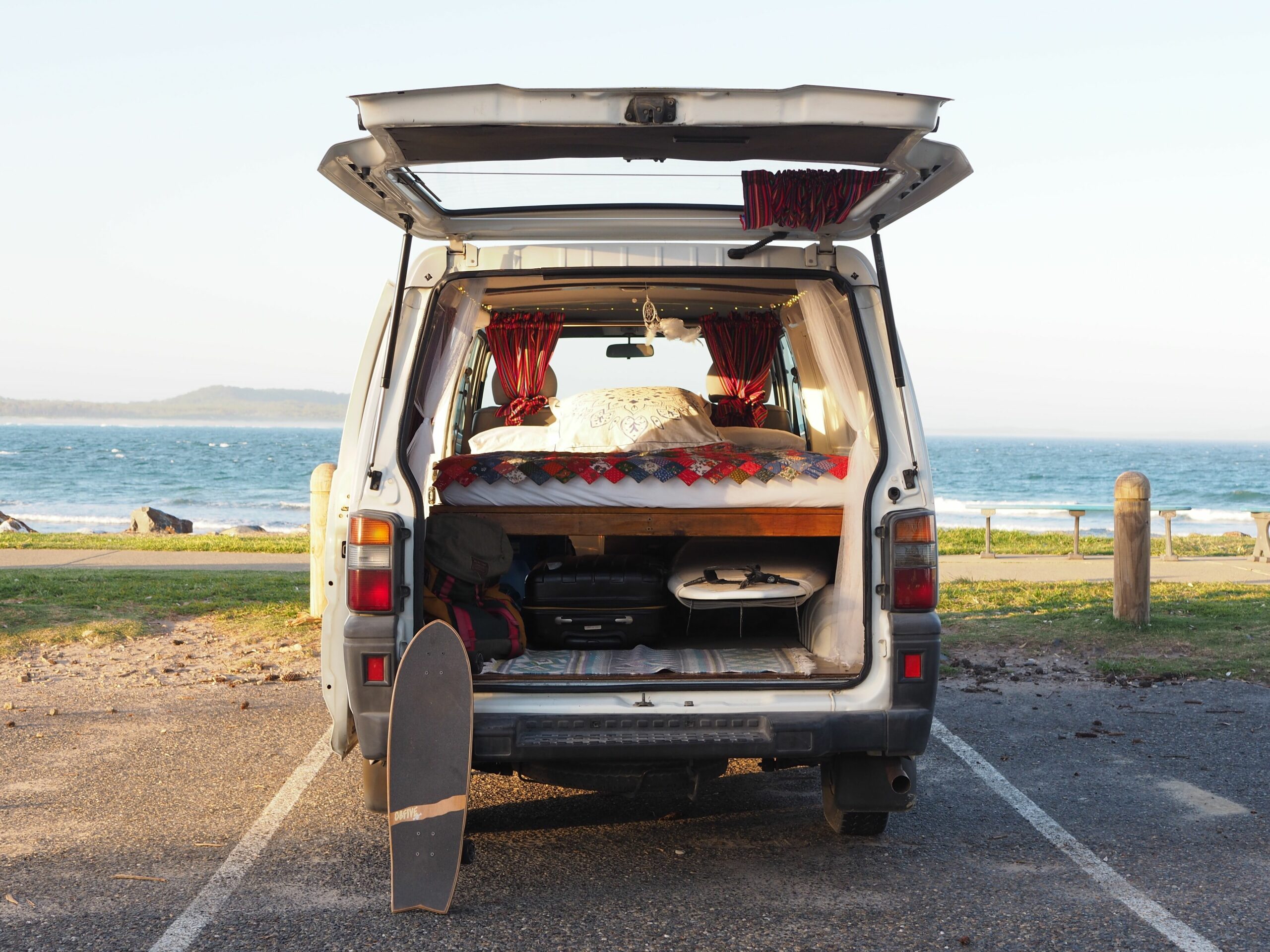 Raindrop Camper Van and campsite