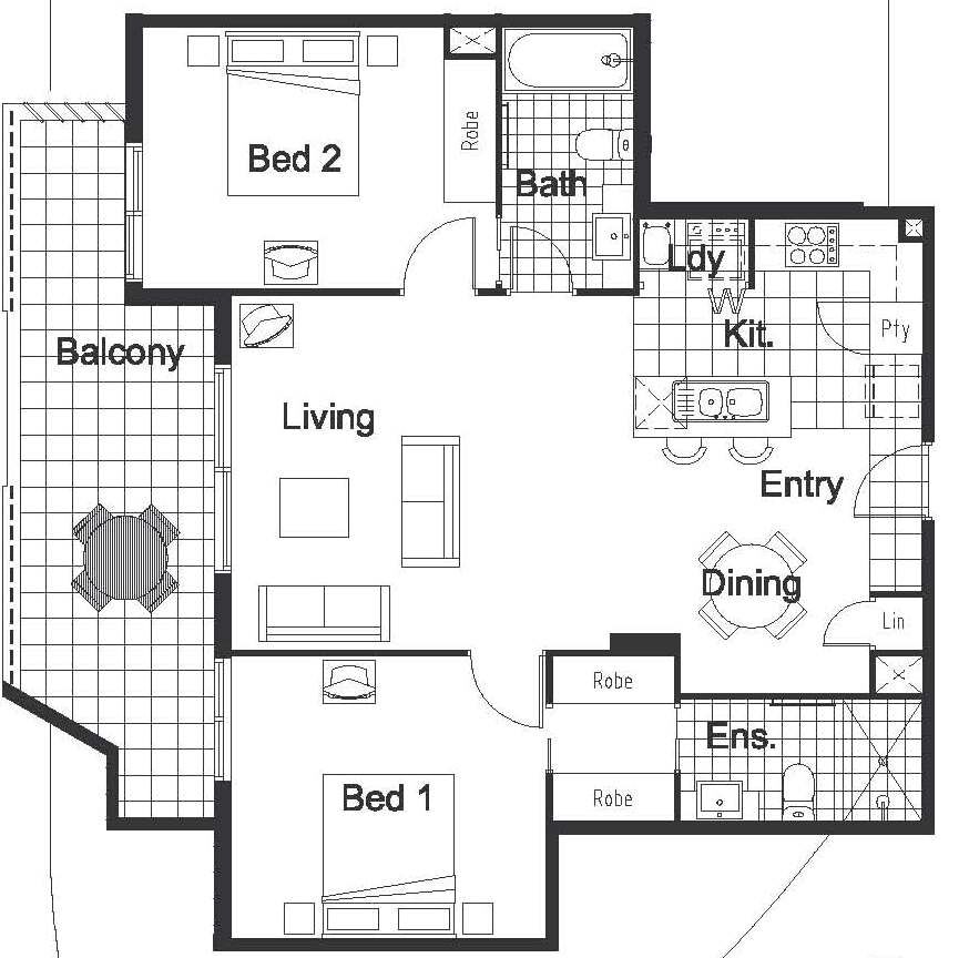 Brisbane modern 1 or 2 bedroom unit