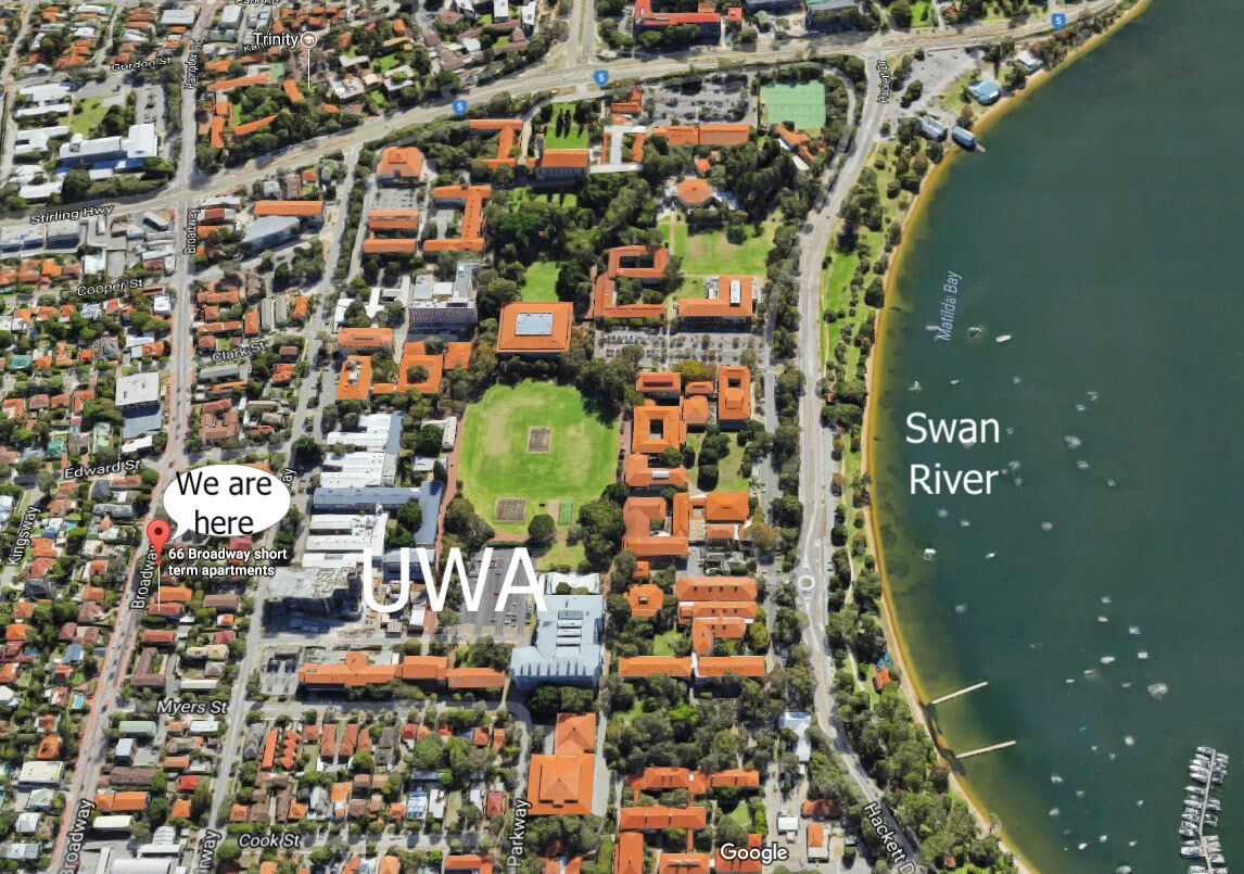 2 Minute Walk to Uwa, River and UWA