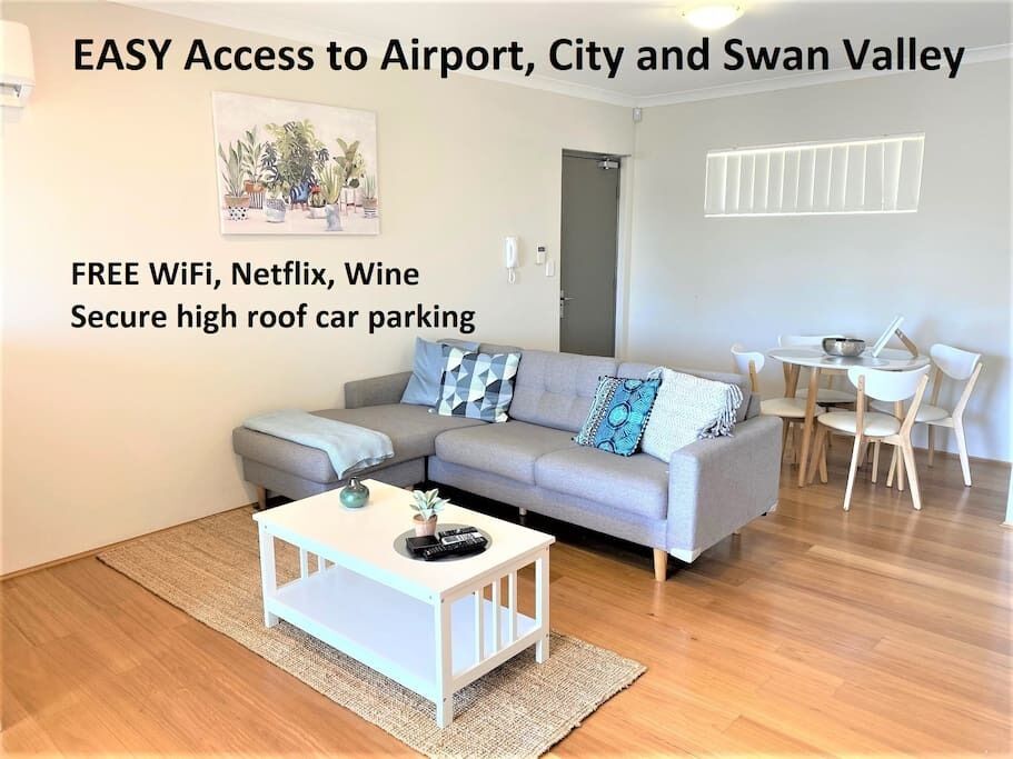 Great Value Close Airport/shops Wifi Netflix Wine