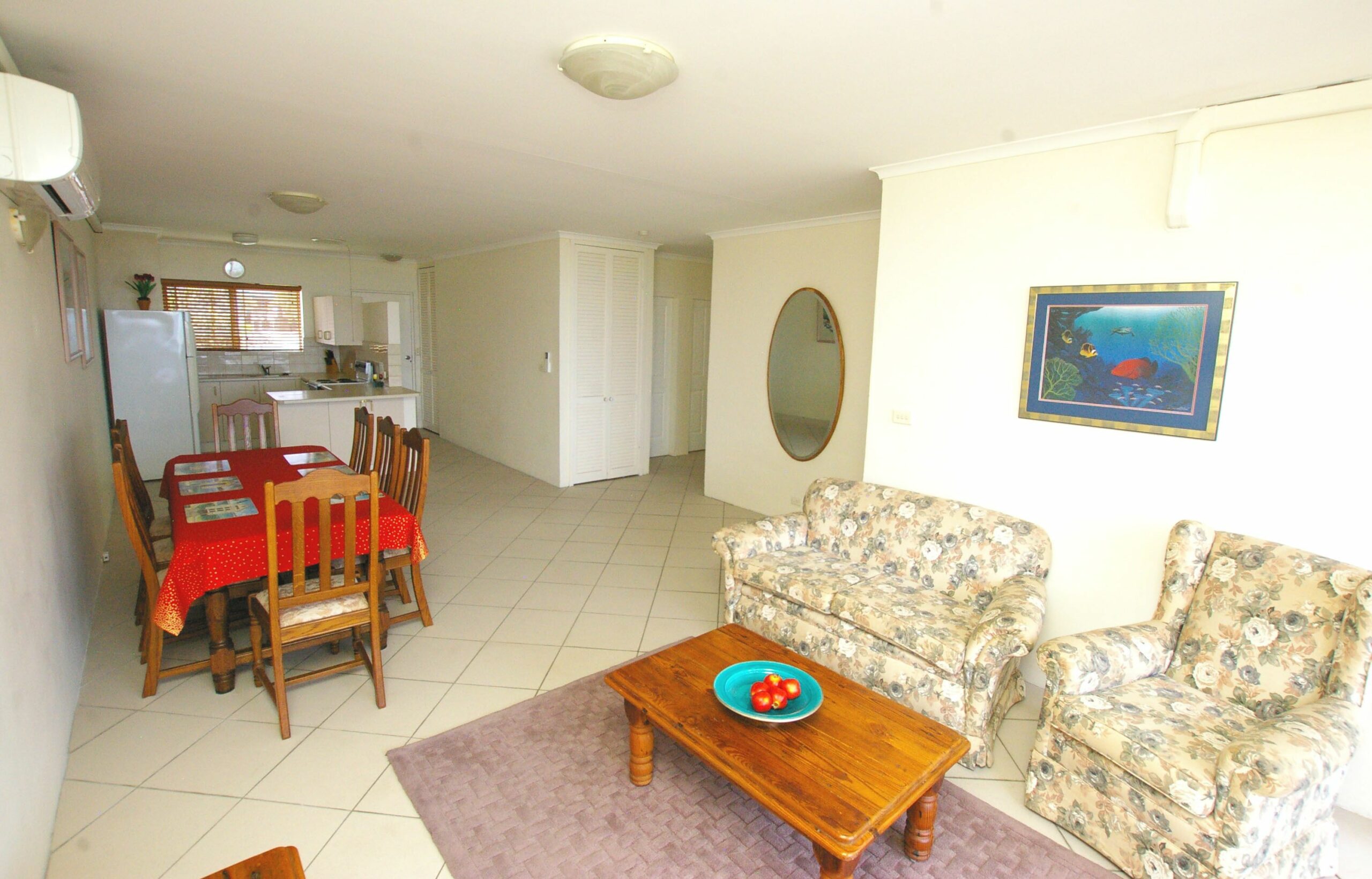 Walk everywhere from your oceanfront air conditioned unit