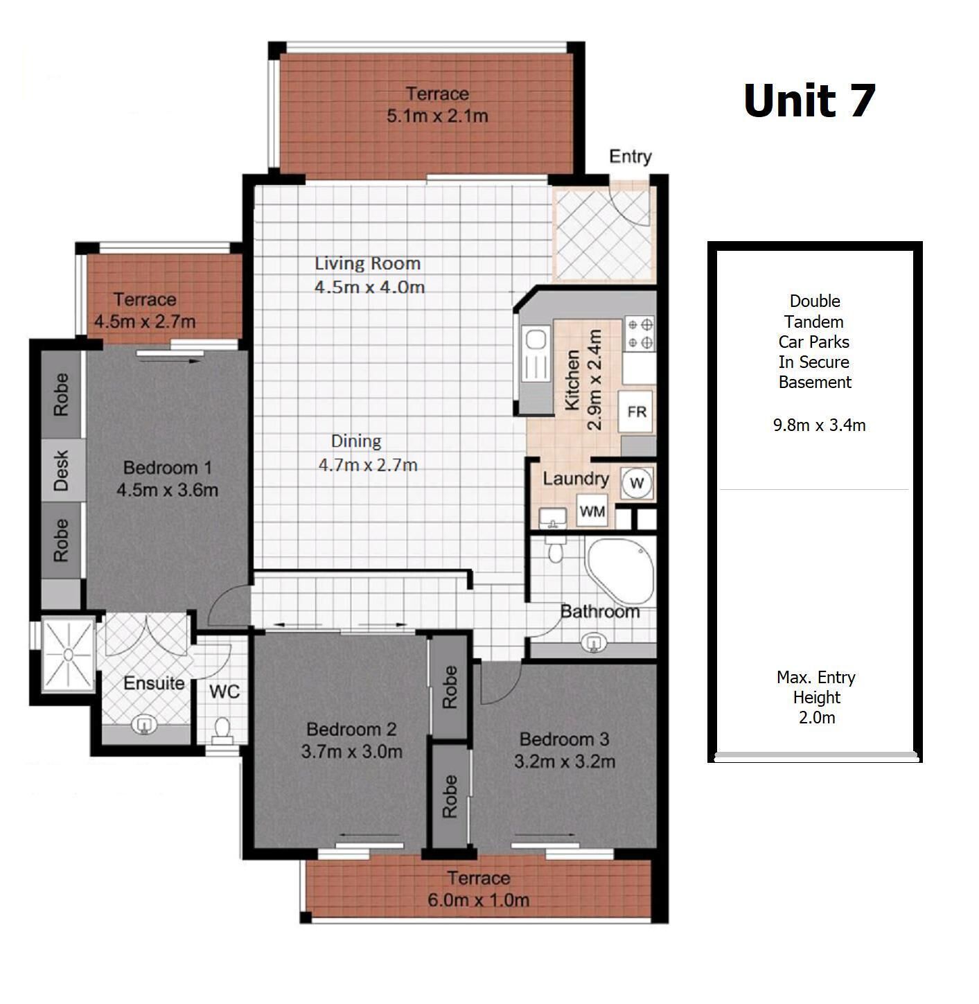 Family Unit in Beach Resort With Pool and Parking