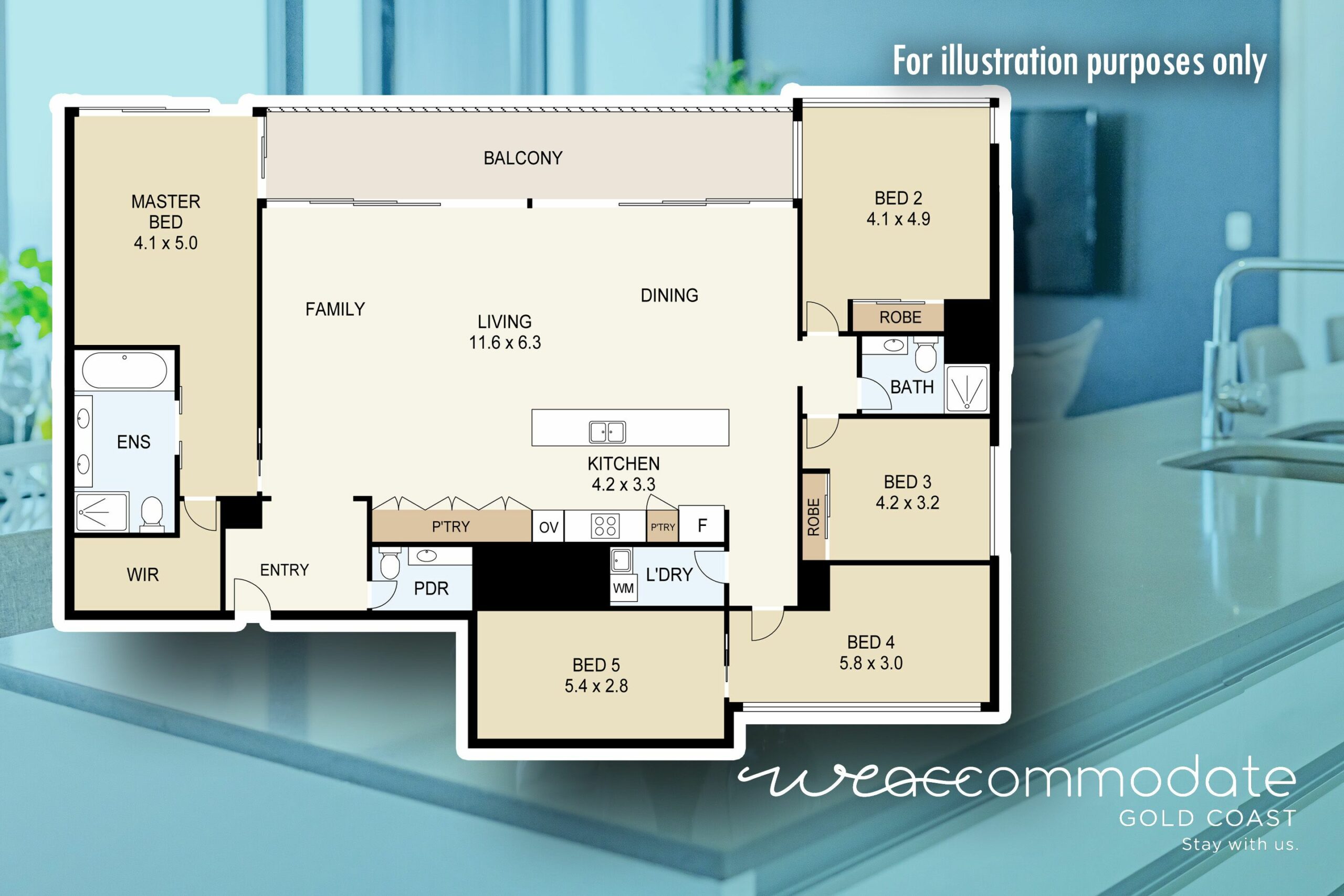 Circle on Cavill 5 Bedroom Sub Penthouse We Accommodate