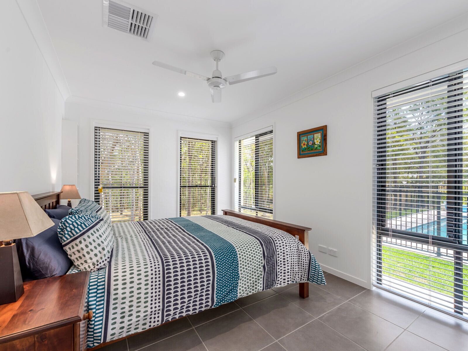 A tranquil bushland retreat with KB, Ducted AC and access to a heated pool.