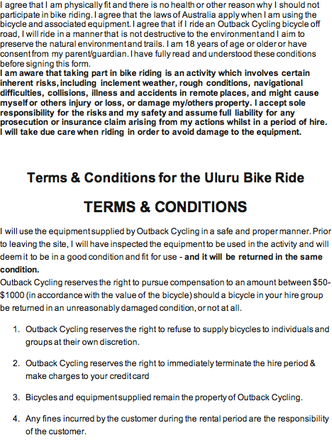Uluru Bike Ride
