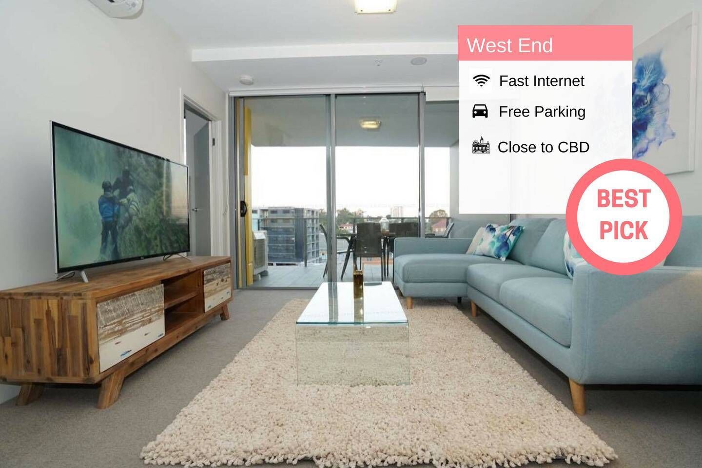 Westend 2 BED APT River Park Close to City UQ Qwe040