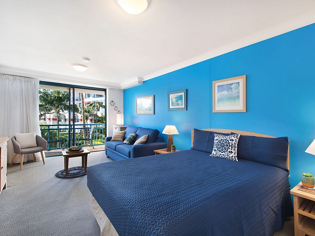 Calypso Plaza Resort Unit 215 Motel Style room in resort style complex on Coolangatta beach