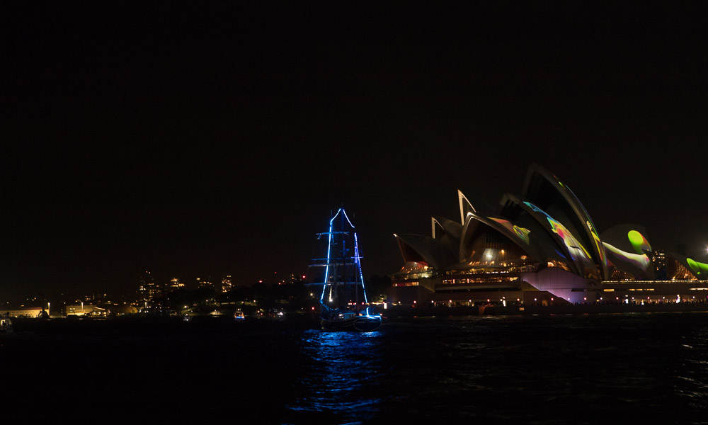 Vivid Festival from a Tallship