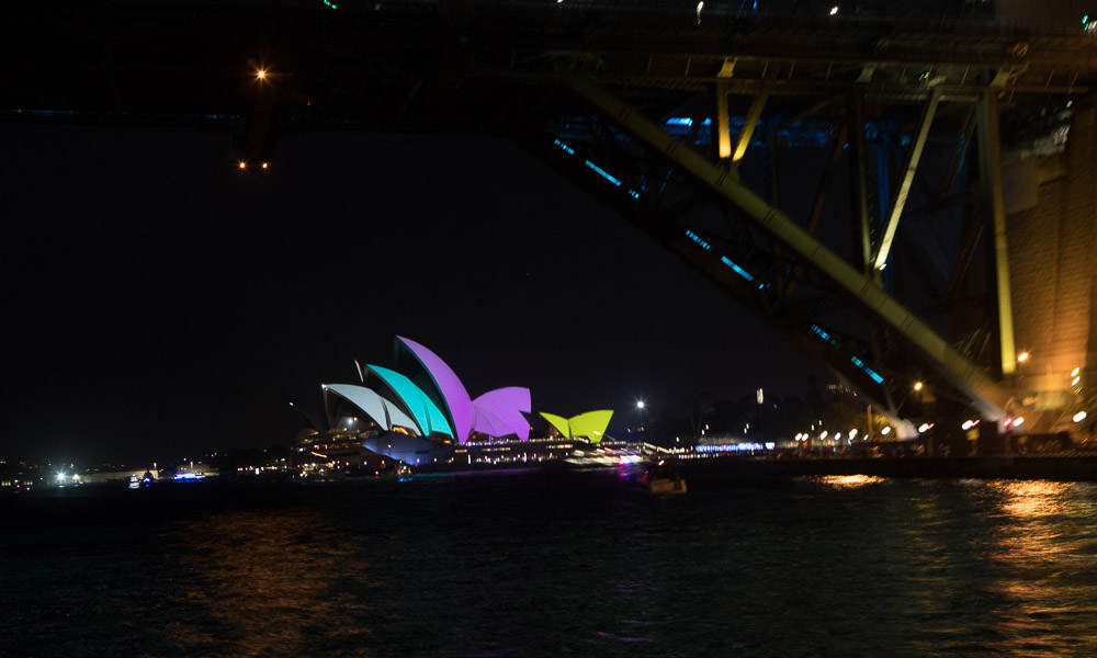 Vivid Festival from a Tallship