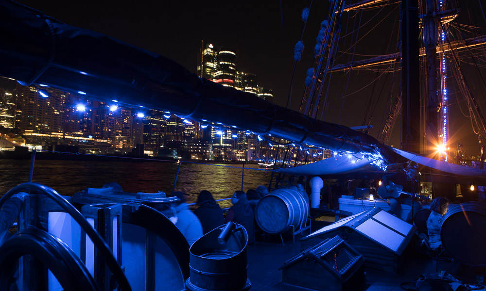 Vivid Festival from a Tallship