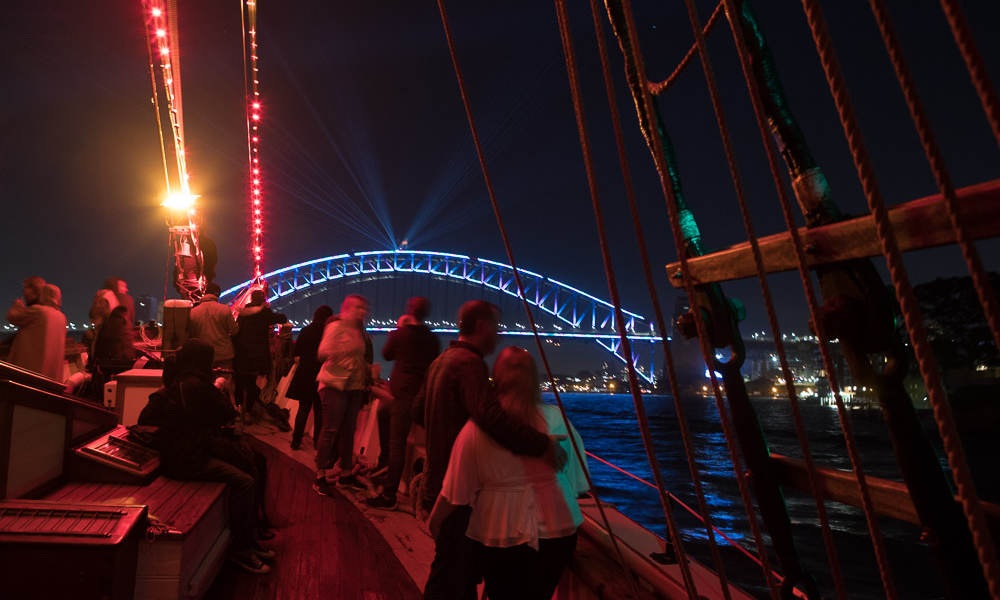 Vivid Festival from a Tallship