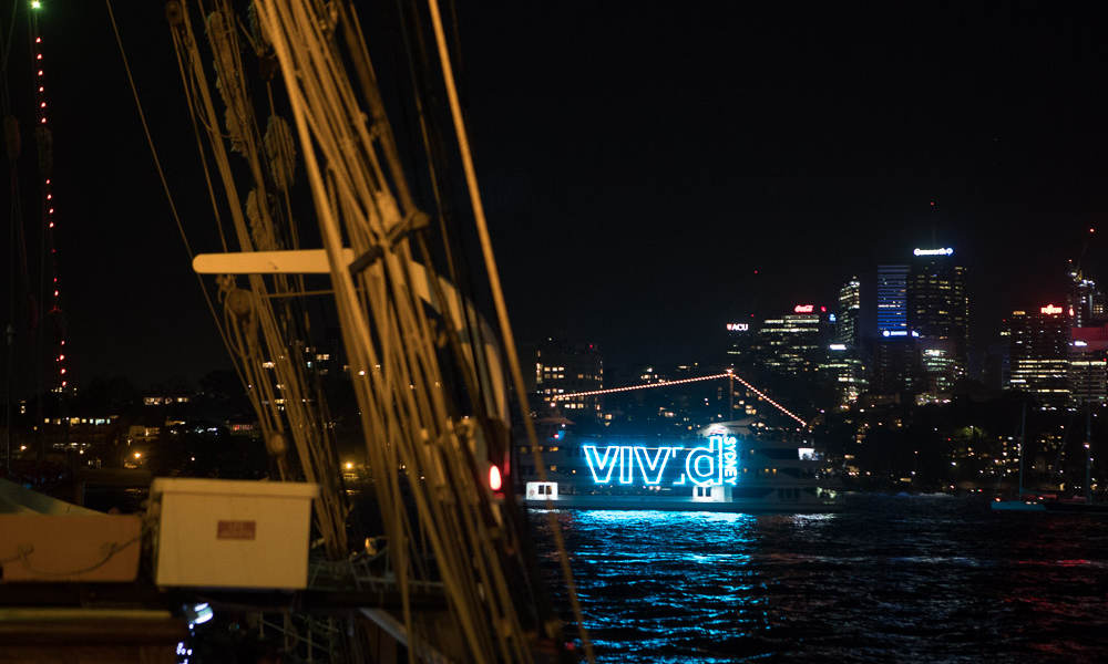 Vivid Festival from a Tallship