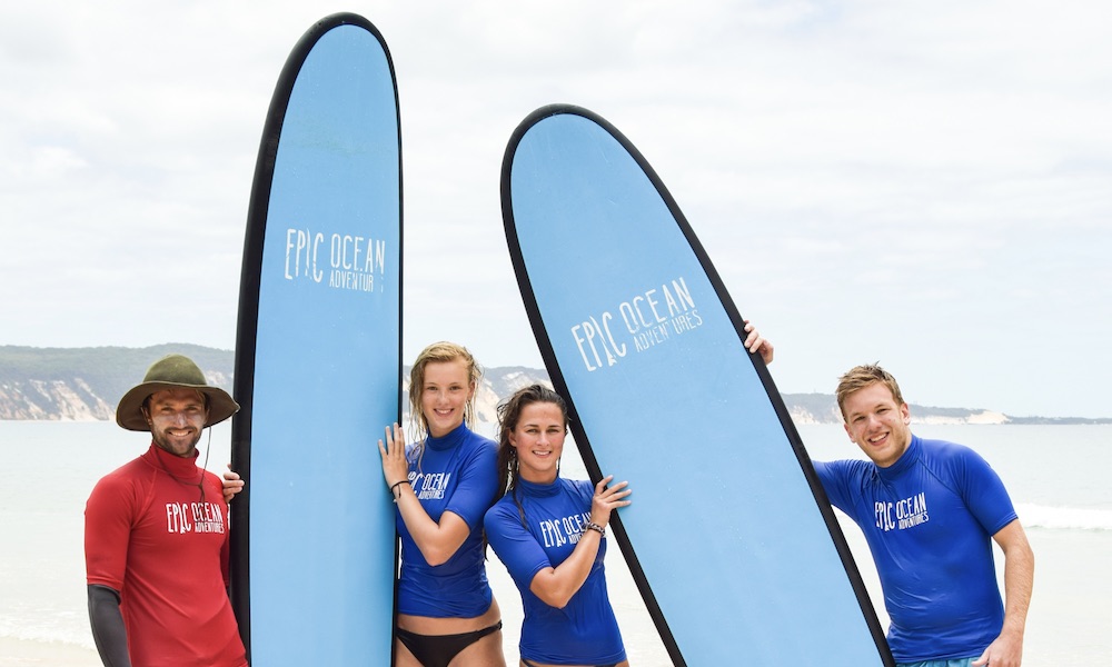 Learn To Surf Australia’s Longest Wave at Double Island Point Departing Noosa