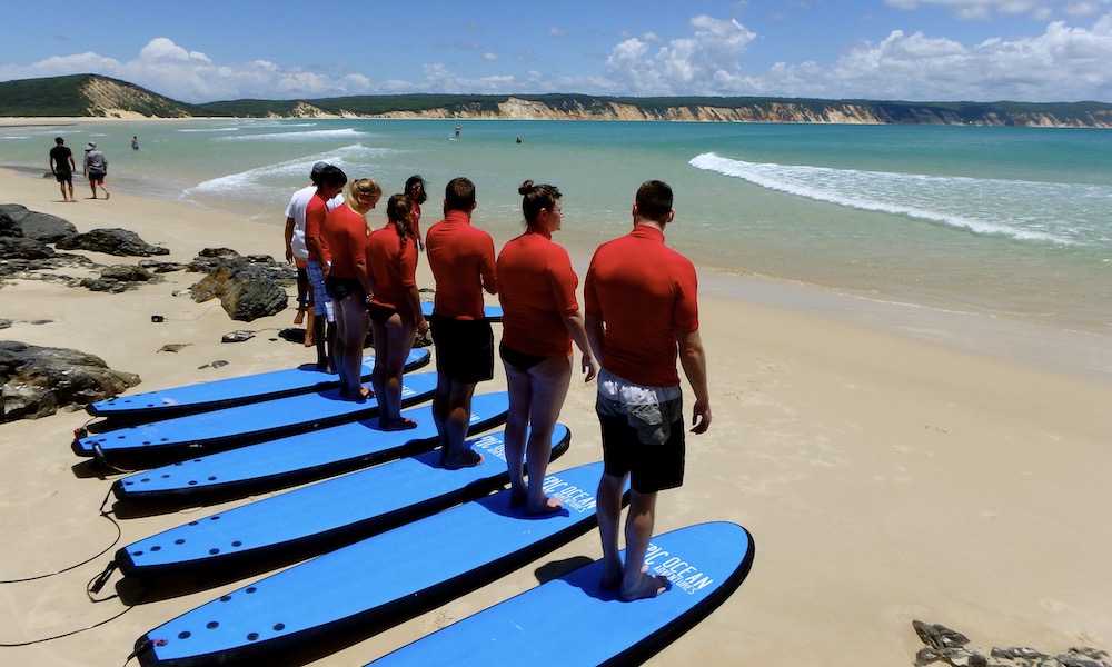 Learn To Surf Australia's Longest Wave at Double Island Point Departing Noosa