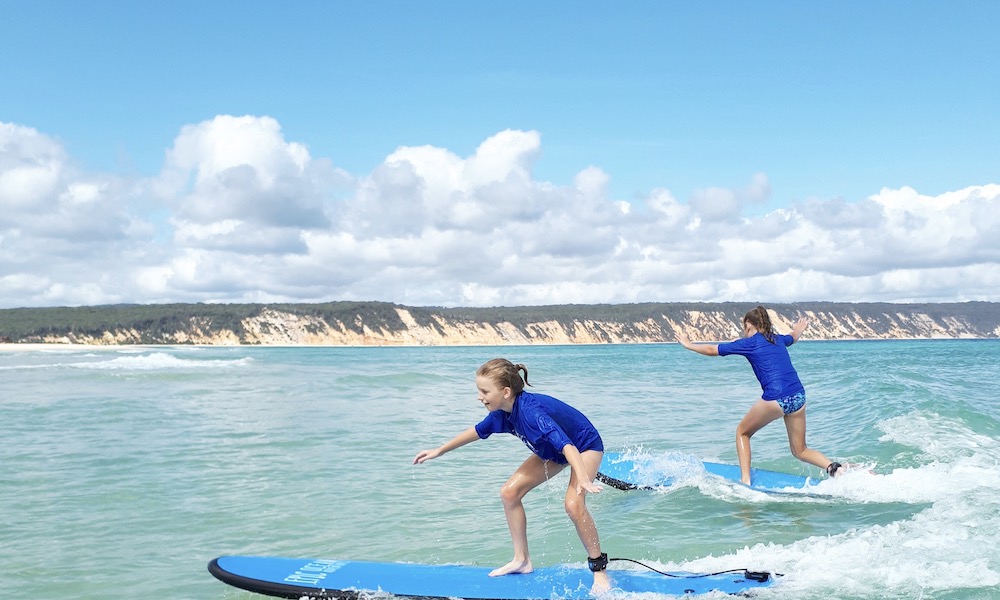 Learn To Surf Australia's Longest Wave at Double Island Point Departing Noosa