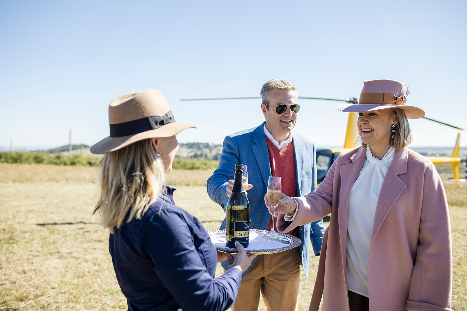 Helicopter Winery Tour (incl Three Course Lunch) for 2