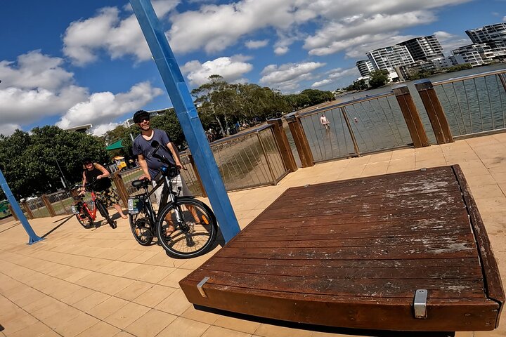 River to River, Land and Sea E-bike Tour in Brisbane