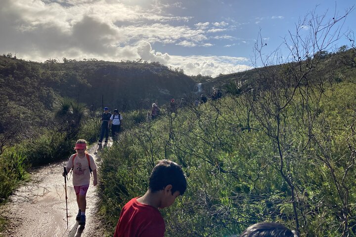 Waterfalls and Rock Hopping Kids Adventure Hike in Lesmurdie