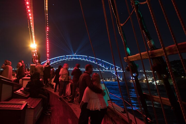 Vivid Tall Ships Dinner Cruise on Sydney Harbour