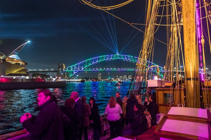 Vivid Tall Ships Dinner Cruise on Sydney Harbour