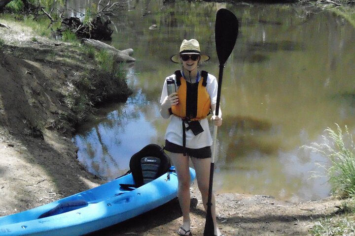 Kayak self-guided tour on the Campaspe River Elmore, 30 minutes from Bendigo