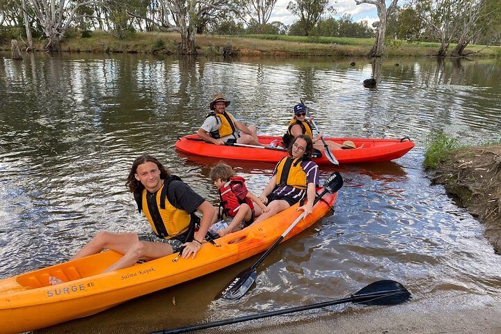 Kayak self-guided tour on the Campaspe River Elmore, 30 minutes from Bendigo