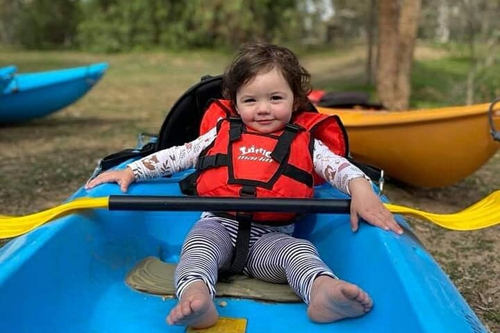 Kayak self-guided tour on the Campaspe River Elmore, 30 minutes from Bendigo