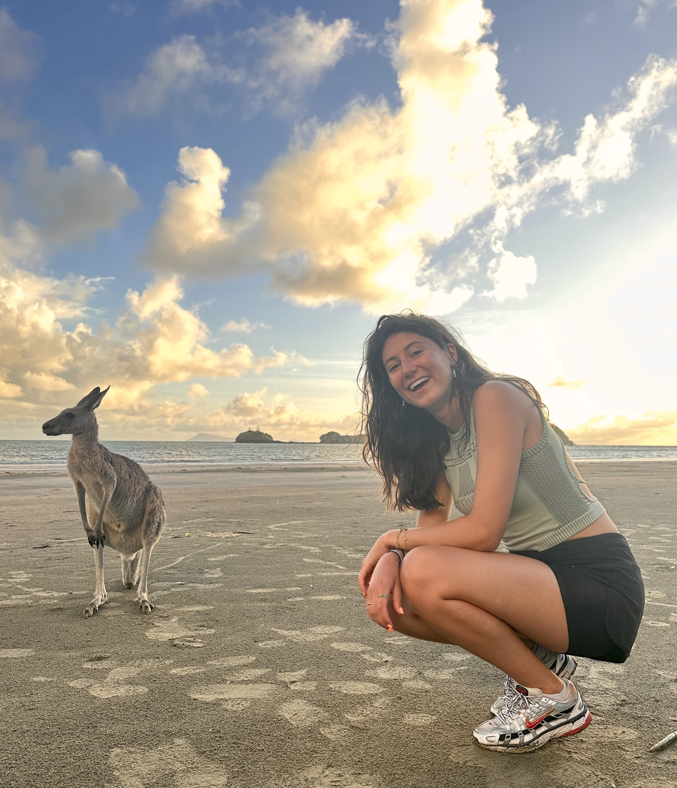 Beach Sunrise with the Wallabies