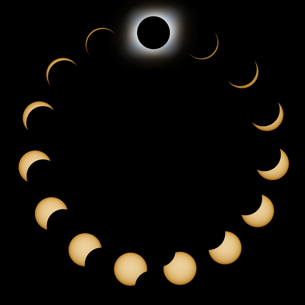 20th APRIL 2023 Solar Eclipse with a Constellation of Whale sharks