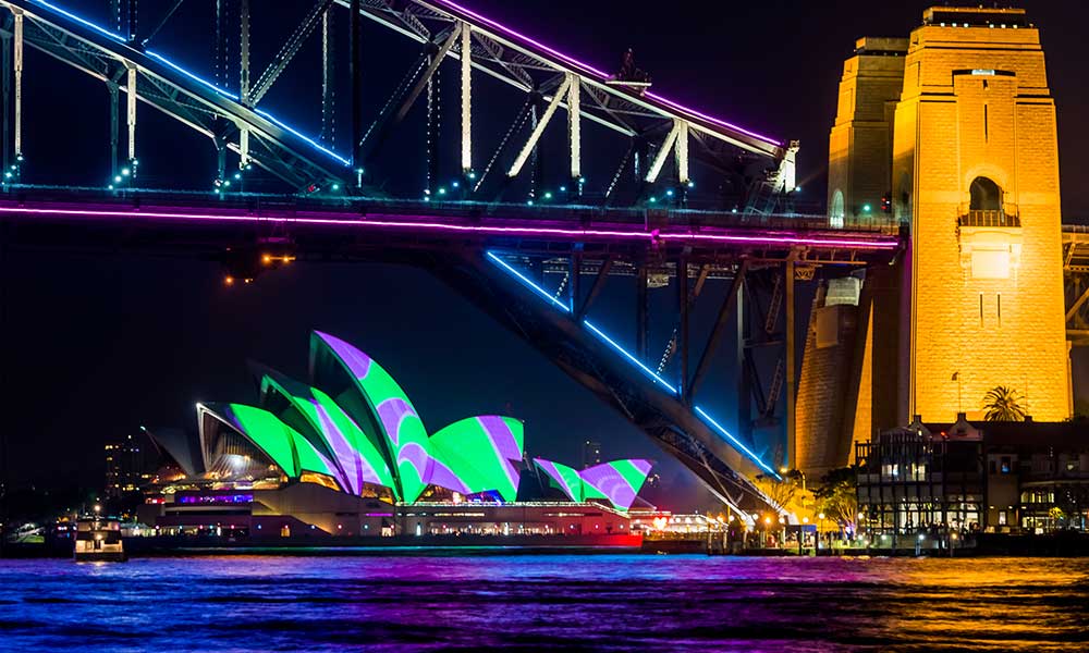 Vivid Sydney Harbour BYO Catamaran Cruise with Snacks