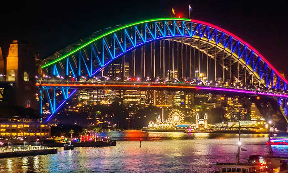 Vivid Sydney Catamaran Cruise with Canapes and Beverage