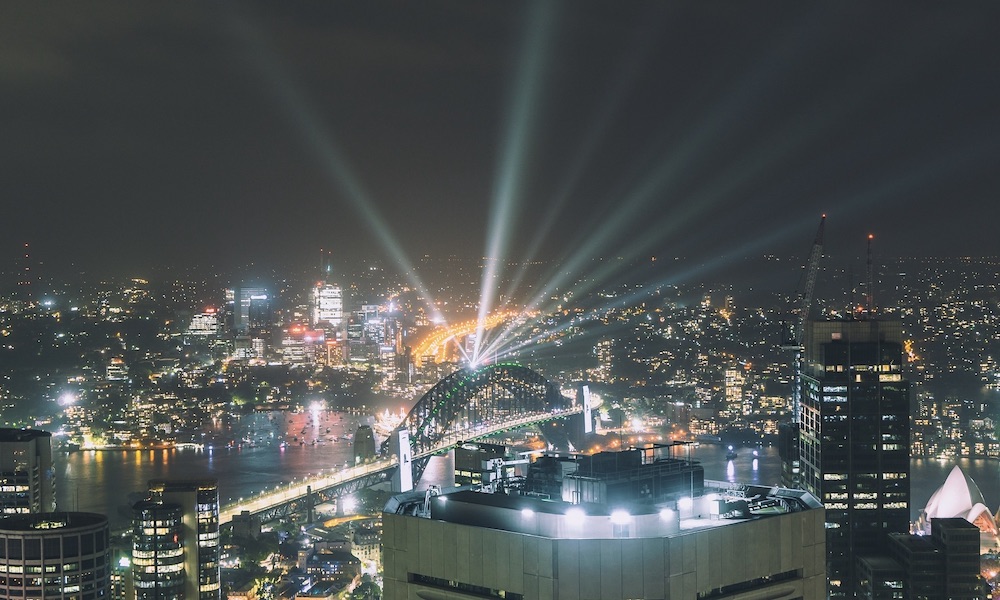 Vivid Sydney SKYWALK at Night