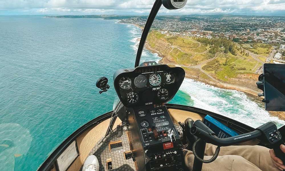 Doors Off Helicopter Flight over Newcastle For Two