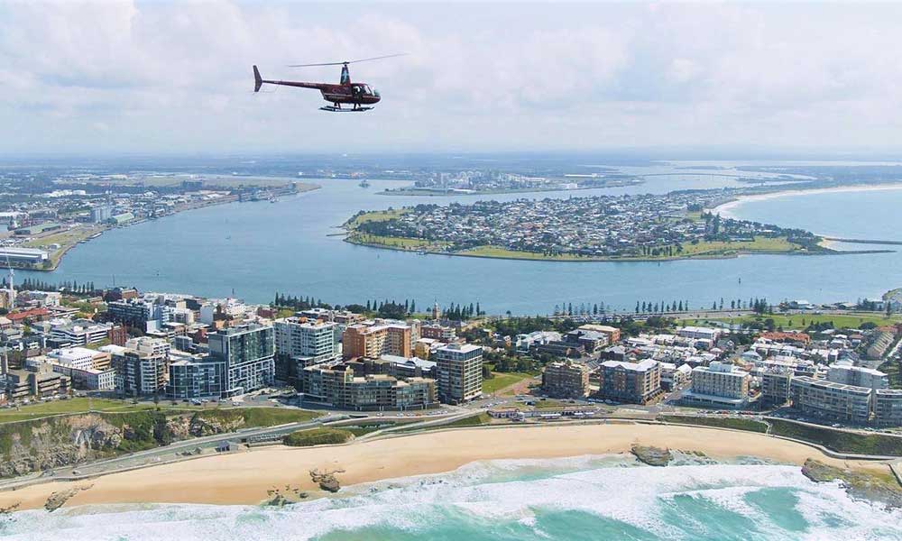 Doors Off Helicopter Flight over Newcastle For Two