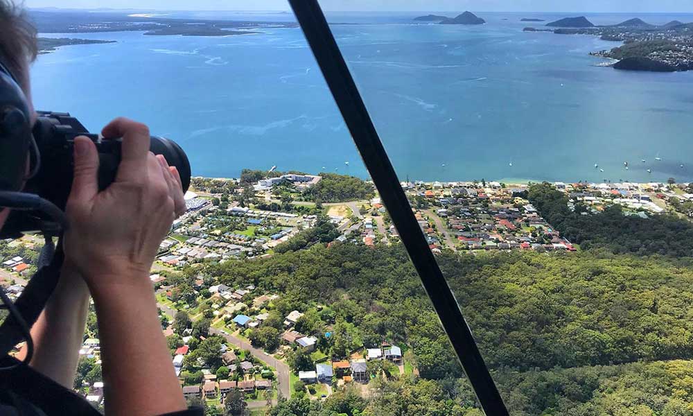 Doors Off Helicopter Flight over Newcastle For Two