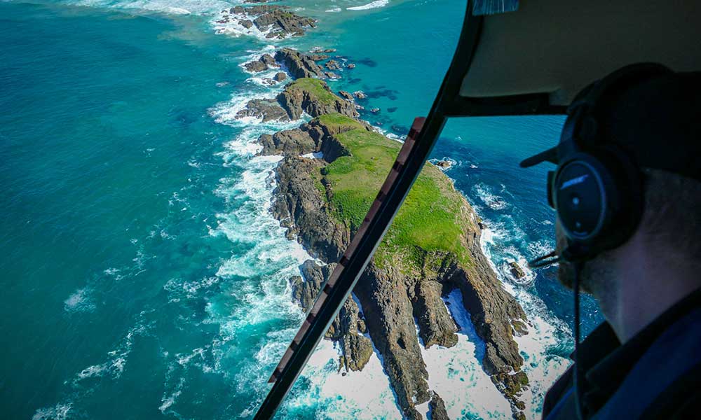 Heli Flight over Port Stephens and Stockton Beach For Two