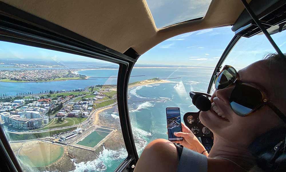 Heli Flight over Port Stephens and Stockton Beach For Two