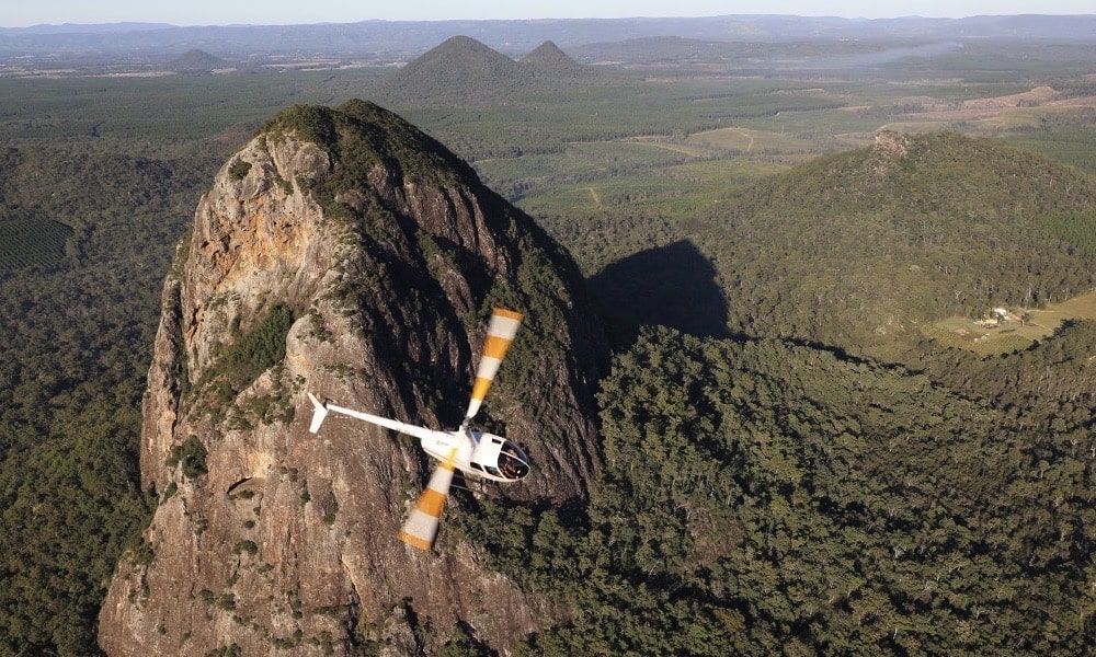 Glasshouse Mountains Helicopter Flight – 30 Minutes – For 2