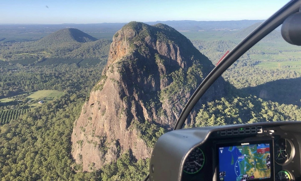 Glasshouse Mountains Helicopter Flight - 30 Minutes - For 2