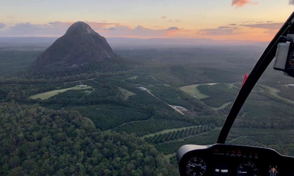 Glasshouse Mountains Helicopter Flight - 30 Minutes - For 2